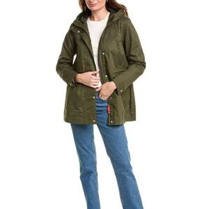NEW HUNTER Cotton Waterproof Classic women Rain Jacket in Hunter Green 825 8m4